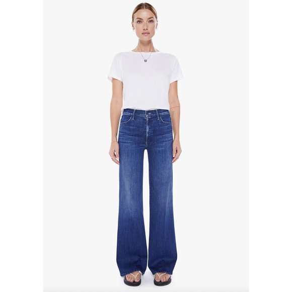 MOTHER Denim - Mother The Hustler Roller Sneak In Heirloom Size 25 Blue Denim Jeans